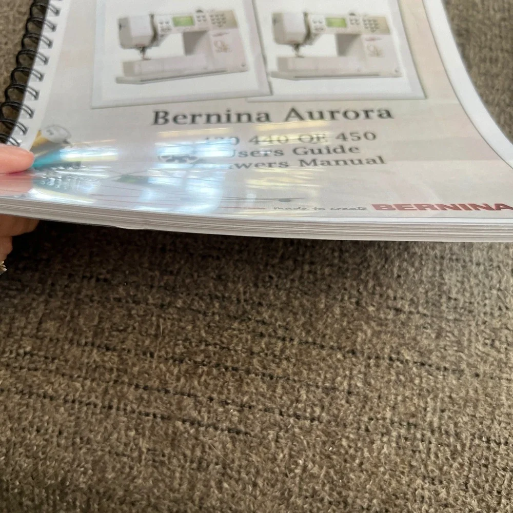 Bernina Aurora 430 440 QE 450 Users Guide Owners Manual Spiral Bound